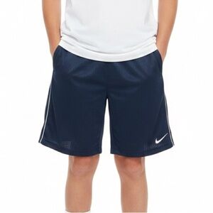 Nike Dri-FIT Athletic Shorts Youth Size S Navy Blue Basketball Training